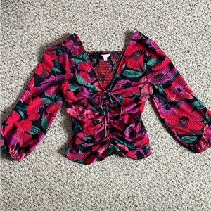 Colourful Blouse Top - Size S